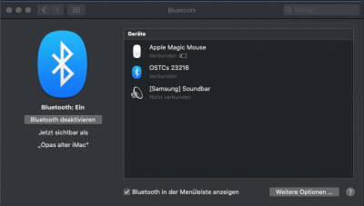 OSTC Bluetooth is connected due to OSTC Campanion request